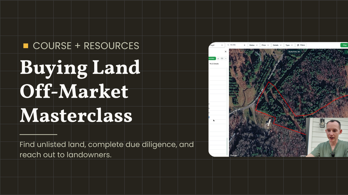 Buying Land Off-Market Masterclass